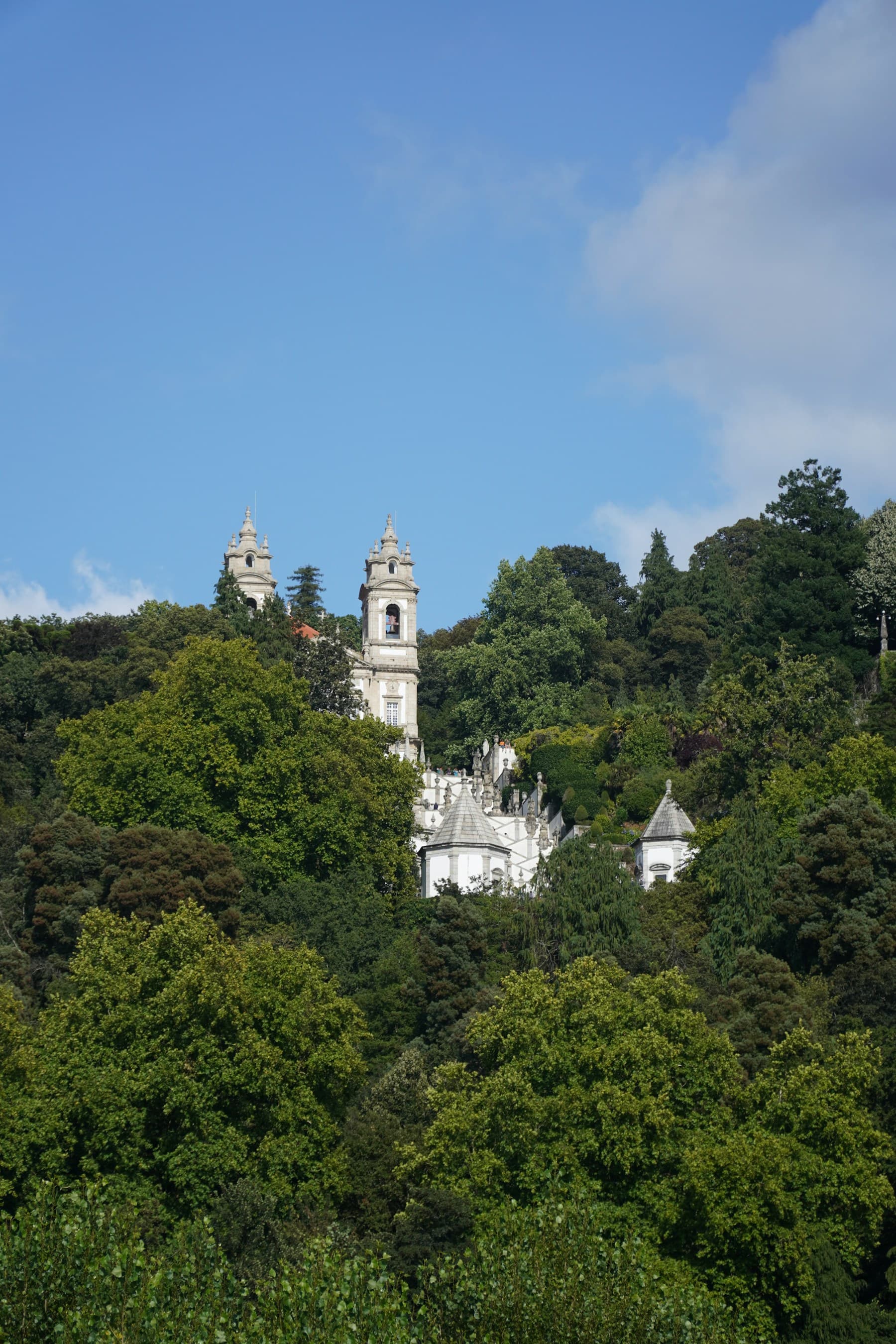 Bom Jesus do Monte surrounded by green woodland