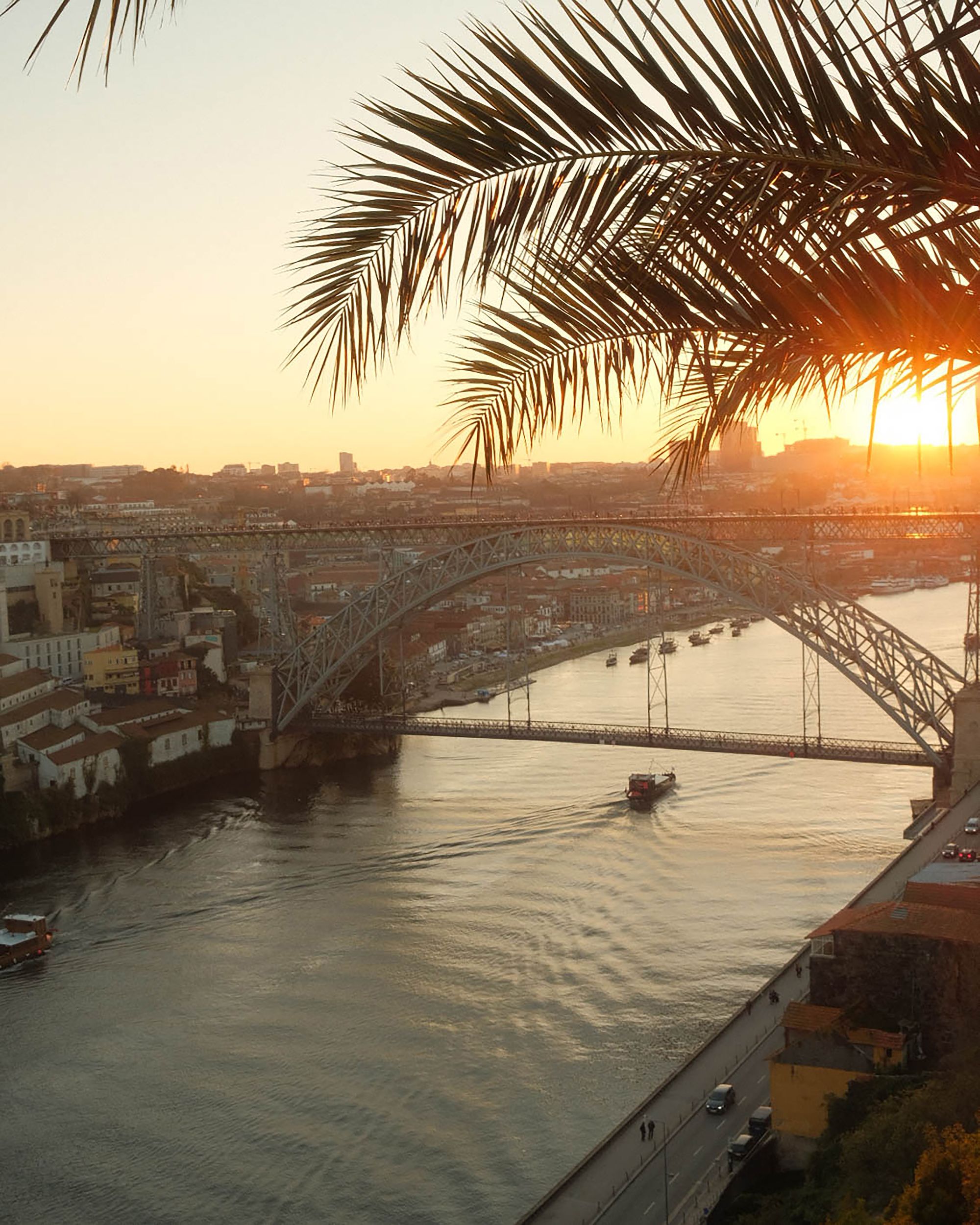 Douro view at sunset in Porto